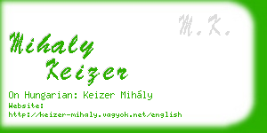 mihaly keizer business card